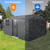 10x12 FT Metal Sheds & Outdoor Storage,Waterproof Large Backyard Shed House W/Acrylic Window and Sliding Door - 3 of 4