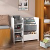 Kids Bookshelf, 4-Layer Children's Bookshelf With 3 Foldable Fabric Drawers, Wood Kids Toy Storage Organizer For Classroom, Playroom, Nursery - 4 of 4