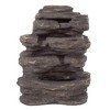 Nature Spring Cascading Outdoor 3-Tier Rock Water Fountain - 2 of 4