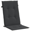 vidaXL Garden Highback Chair Cushions 2 pcs Black 47.2 in.x19.7 in.x1.2 in. Fabric - 4 of 4