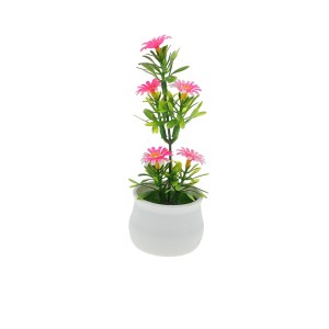 Unique Bargains Artificial Plants 7-Star Mini Sunflower Arrangement Plastic 2.76"x2.76"x5.91" 1 Pcs - 1 of 4