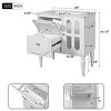 Retro Style 30'' Bathroom Vanity with Ceramic Sink Combo,Solid Wood Frame Bathroom Storage Cabinet with 2 Drawers-The Pop Home - 4 of 4