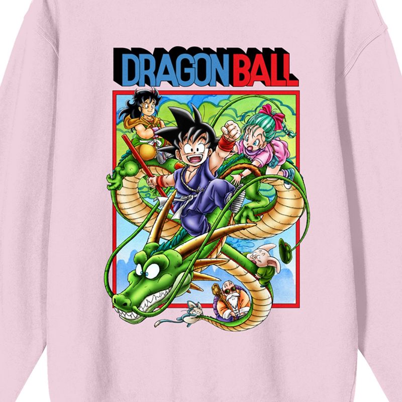 Dragon Ball Classic Poster Art Crew Neck Long Sleeve Cradle Pink Women's Sweatshirt, 2 of 3