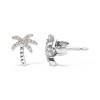 Haus of Brilliance 10K White Gold 1/10 Cttw Diamond Encrusted Palm Tree Stud Earrings - 3 of 4