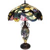 Chloe Lighting Dragonfly 3 Light Double Lit Table Lamp 18 Shade - 2 of 4