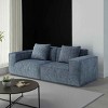 2-Seat Combo Modular Sofa, Oversized Sofa with Deep Seat and Wide Armrests, Sofa with Corduroy Velvet Fabric and Foam Filling-Baofuwish - 3 of 4