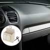 Unique Bargains 1 Pc Car Trash Can Hanging Trash Bin 3.5" Length 2.0" Width 4.3" Height Beige Faux Leather - 2 of 4