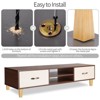 Aoibox Set of 8 Square Solid Wood Furniture Legs 6 Inch Replacement Sofa Feet with Hardware for Couch Bed Cabinet Natural - 4 of 4