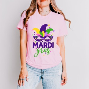 Simply Sage Market Mardi Gras Mask Short Sleeve Tee - 1 of 4