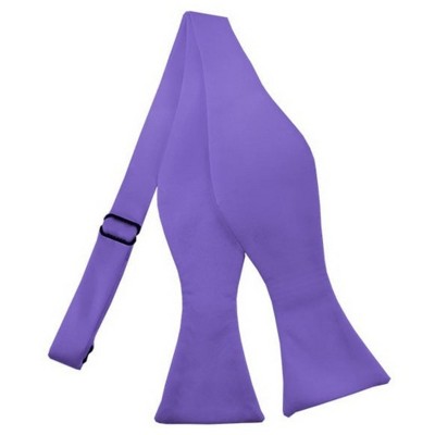 Men's Solid Color 2.75" x 4.75"  Adjustable 16" - 22" Self-Tie Bow Tie for Tuxedo & Wedding