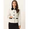 INSPIRE CHIC Women's Work Office Contrast Collar Single Breasted Winter Coat - 2 of 4