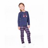 Deux par Deux Girl Organic Cotton T-Shirt Navy Blue with Apple Treats - 2 of 4
