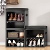 AZL1 Life Concept Shoe Bench Entrywaywith Cushion Shoe Benches Storage Seating Seat Entryway Shoe Rack Entryway Show Racks, Beige, 15.35"*11.4"*16" - 2 of 4