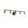 Elegant Lighting Serif 5 light brass and black Wall Sconce - 4 of 4