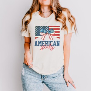 Simply Sage Market American Girly Flag Coquette Short Sleeve Tee - 1 of 4