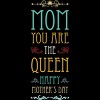Junior's Design By Humans Mother's Day Mom Queen By tmsarts T-Shirt - 2 of 2