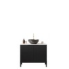 NicBex 30/48" Bathroom Vanity with Top Ceramic Sinkbowl,Chic Striped Bathroom Cabinet with 2 Doors,No Faucet/Mirror Included - 3 of 4