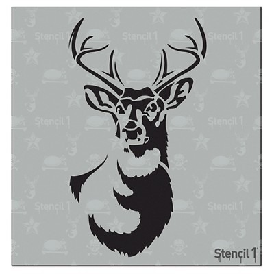 Stencil1 Antlered Deer - Stencil 5.75" x 6"