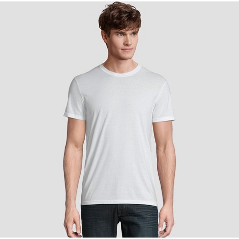 Hanes Premium Men's Short Sleeve Black Label Crewneck T-shirt - White S ...