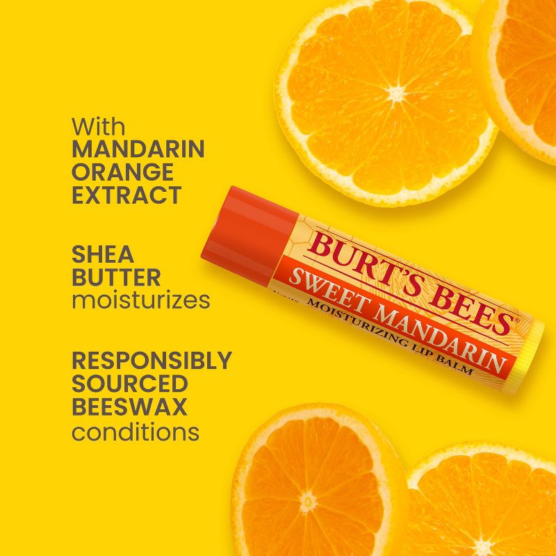 Burt&#39;s Bees Moisturizing Lip Balm - Sweet Mandarin - 0.15oz, 6 of 17