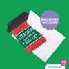 Big Dot of Happiness Assorted Teacher Holiday Presents Coffee Cup Gift Card Holders with Envelopes, Appreciation Christmas Nifty Gifty Pack, Set of 8 - 3 of 4
