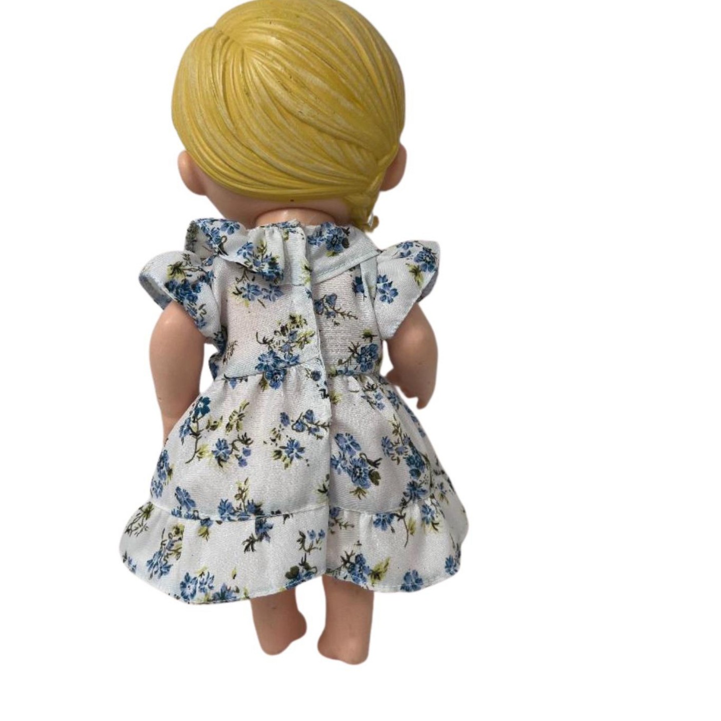 Детские аксессуары для кукол Doll Clothes Superstore Light Blue Floral Ruffle Dress for 12 Inch Baby Dolls, цвет: Светлый синий — фото 4