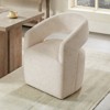 Spruce&Spring Modern Barrel Dining Chair with Caster Wheels & Open Back Fully Assembled - 4 of 4