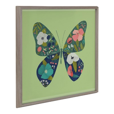 Abstract Butterfly on 8x10 inch canvas board Painting by Angela Alec