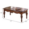 52.5" Cherry Rectangle Coffee Table with Turned Legs ¨C Timeless Traditional Design for Elegant Living Rooms - 4 of 4
