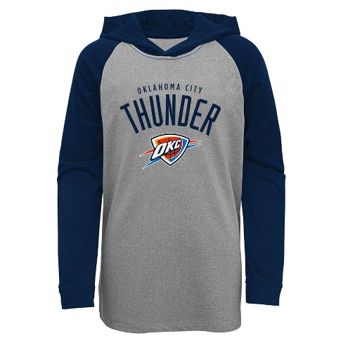 NBA Oklahoma City Thunder Boys' Poly Hooded Sweatshirt - XS