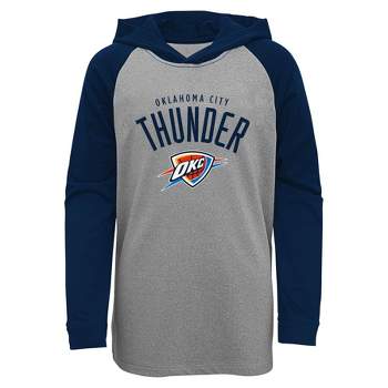NBA Oklahoma City Thunder Youth Gray Long Sleeve Light Weight Hooded Sweatshirt