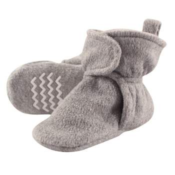 Hudson Baby Baby and Toddler Cozy Fleece Booties, Heather Gray