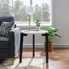 NicBex Modern Imitation Marble Round Coffee Table with Solid Wood Legs,Rubber Wood Side Table,Center Table for Living Room - 3 of 4