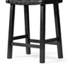 Maven Lane Noah Backless Counter Stool in Aged Black Finish with Charcoal Black Vegan Leather - 4 of 4