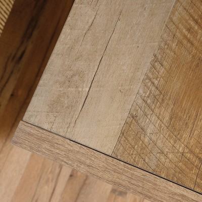 Craftsman Oak Rectangular End Table with Hidden Storage