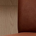 brown faux leather