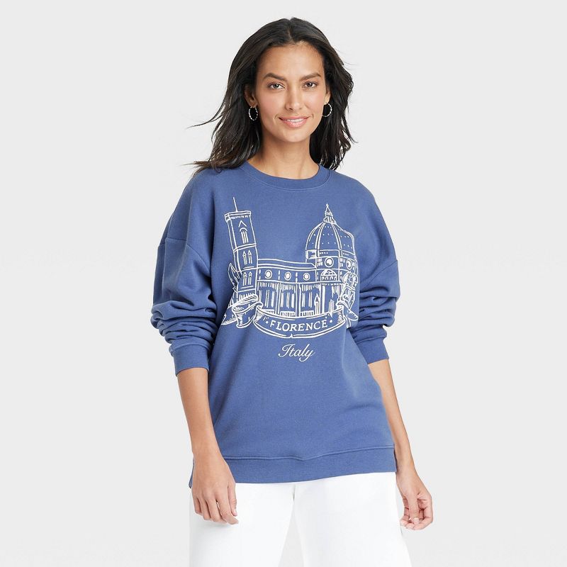 Women's Florence Italy Graphic Sweatshirt - Blue, 1 of 4