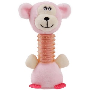Pet Life Totty-Chew Plush and Rubber Squeaking Newborn Teething Cat and Dog Toy - 1 of 1