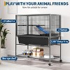 Coucheta Multi-Level Small Animal Cage - Large Ferret Habitat with Removable Platforms, Storage & Wheels for Various Pets - 3 of 4