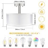 Itopfox 3-Light Semi Flush Mount Ceiling Fixture, Drum Light with Double Fabric Shade, Modern Close to Ceiling Lamps for Dining Room Kitchen - 2 of 4