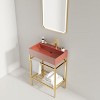 NicBex Bathroom Vanity with Basin,Bathroom Sink Vanity with Open Metal Leg and Shelves,24 inch Bathroom Sink Cabinet for Bathroom - 2 of 4