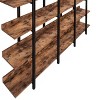 CAVINAS Bookcases for Living Room 5-tier 70.87" H Open Storage Vintage Industrial Style Bookcase with Metal Frame for Office - 4 of 4