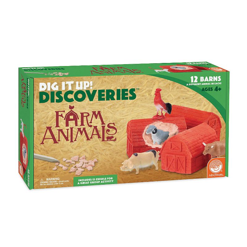 MindWare Dig It Up! Farm Animal Discoveries - Excavation Digging Activity Kit - Includes 12 Barns to Dig, 1 of 5