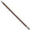 Black Bow Jewelry 7mm Stainless Steel & Two Tone Braided Leather Bracelet, 8.25 Inch - 2 of 4