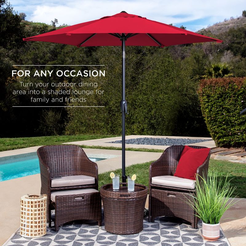 Best Choice Products 7.5ft Heavy-Duty Outdoor Market Patio Umbrella w/ Push Button Tilt, Easy Crank, 4 of 9