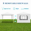 10'x10' Party Tent, Commercial Gazebo Tent With 4 Removable Walls, Windows, Zipper Door, Portable Canopy Tent - 3 of 4
