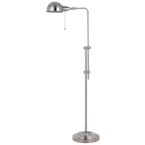 Croby Metal Floor Lamp Brushed Steel, Rust Metal Adjustable Pharmacy Table Lamp