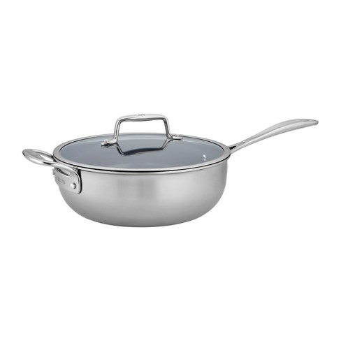 Zwilling J.A. Henckels Spirit 3-ply Stainless Steel Perfect Pan, Silver, 4.6 quart