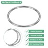 Unique Bargains Dream Catcher Stainless Steel Macrame Wreath Floral Round Metal O Rings 6 PCS - 2 of 4