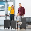 SKONYON 3 Piece Hardshell Luggage Sets Checked Spinner PC & ABS Luggage Set with YKK Zipper and TSA Lock - 2 of 4